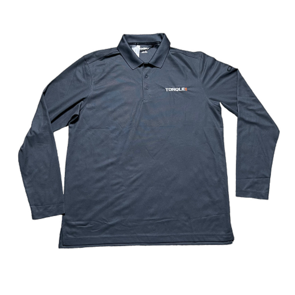 NWT Ogio Torque USA Long Sleeve Pullover Polo Collar Embroidery Gray Mens Sze XL